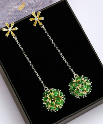 Long Zircon Earrings