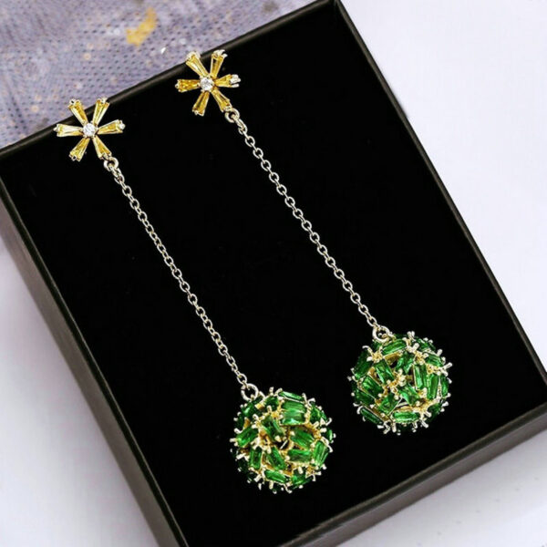 Long Zircon Earrings