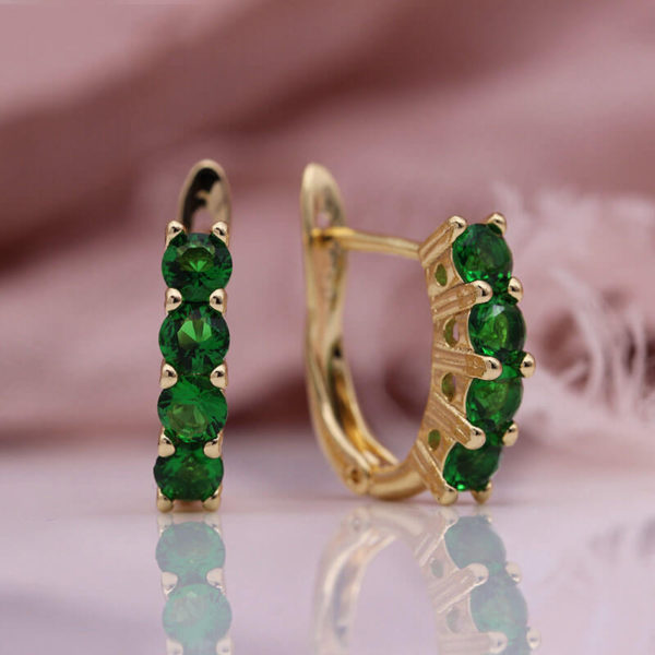 Green Tiny Earrings
