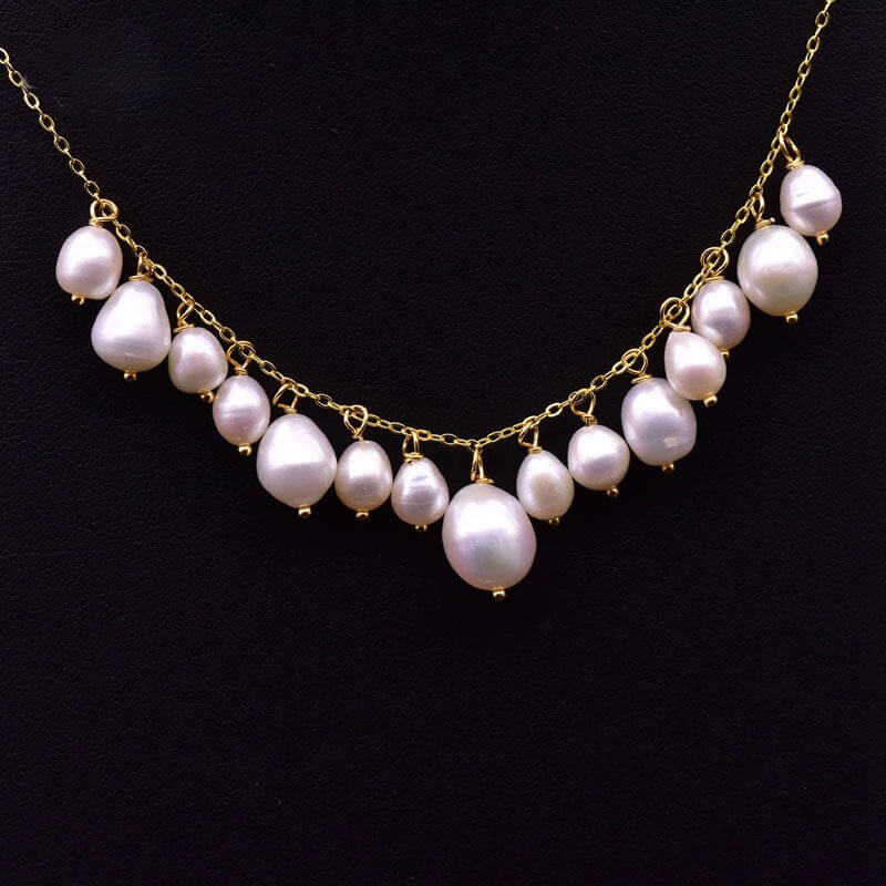 925 Sterling Silver Pearl Necklace - Blumoon