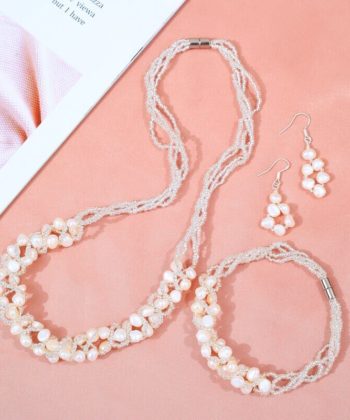 White Pearl Jewelry Set