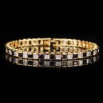 Square Tennis Bracelet Black