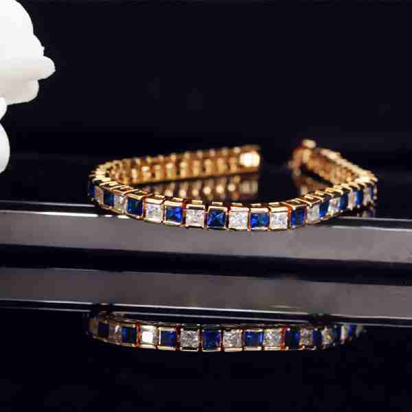 Square Tennis Bracelet for Girls