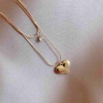 Two Layer Heart Pendant Necklace