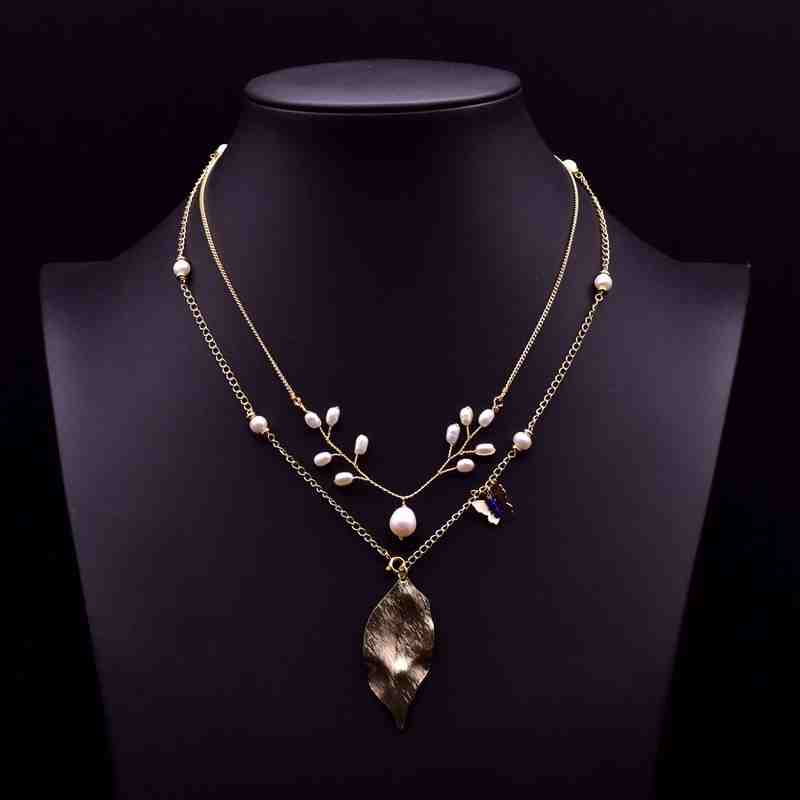 Freshwater Pearl Butterfly Necklace