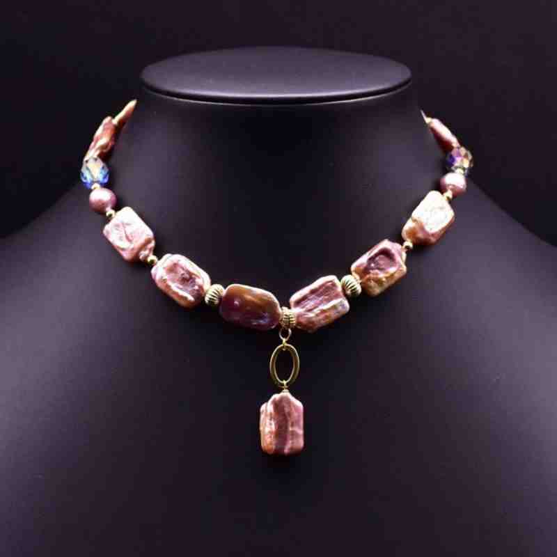 Square Freshwater Pearl Necklace