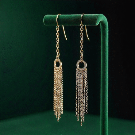 how to make DIY chain earrings at home